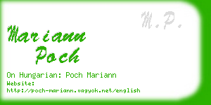 mariann poch business card